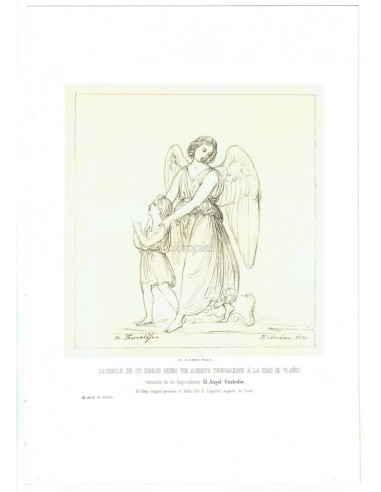 El Ángel Custodio. Facsimile de un dibujo hecho por Alberto Thorvaldsen a la edad de 70 años