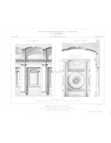 Palais de Justice, à Paris (Détails des galeries latérales)