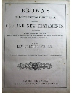 Holy Bible -Brown's Self-Interpreting family Bible (Old and New Testaments)