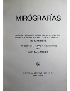 Mirógrafías (Joan Miró) 2 litografías originales