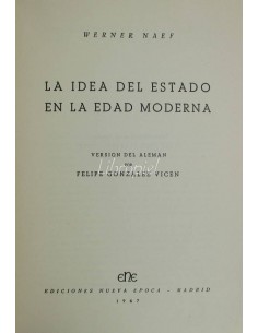 La idea del estado en la Edad Moderna