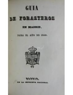 Guía de forasteros en Madrid, para el año 1849. Estado militar de España é Indias. Año de 1949