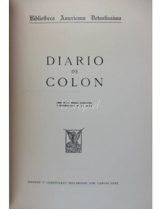 Diario de Colón. Libro de la primera navegación y descubrimiento de las Indias