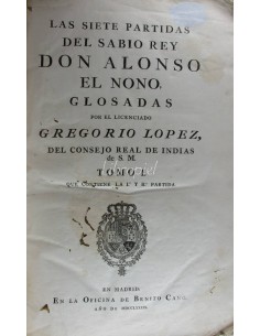 Las siete partidas del sabio rey Don Alonso el nono