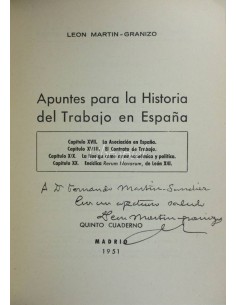 Apuntes para la historia del trabajo en España. Quinto Cuaderno