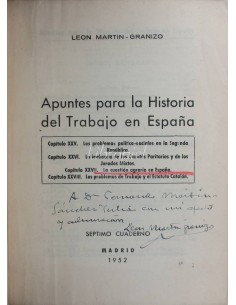 Apuntes para la historia del trabajo en España T. VII