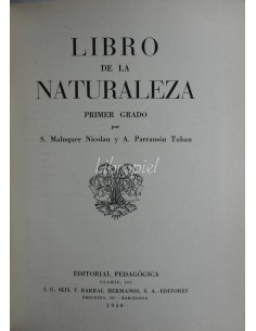 Libro de la Naturaleza. Primer Grado