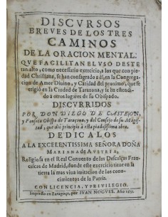 Discursos breves de los tres caminos de la oración mental