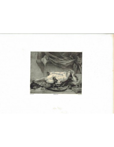 Litografía de una obra de Eugène Delacroix