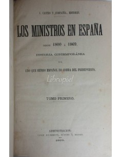 Los ministros en España desde 1800 a 1869