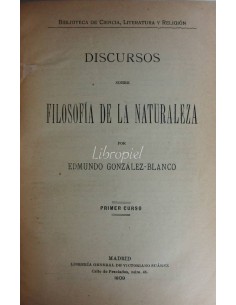 Discursos sobre Filosofía de la naturaleza. Primer Curso