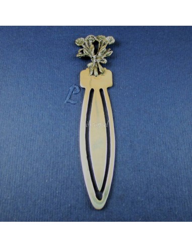 Marcapáginas de plata 925, 7 cm., Ramo de flores