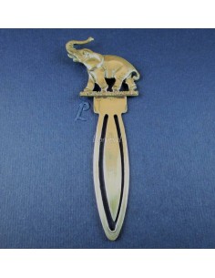 Marcapáginas de plata 925, 8 cm., Elefante