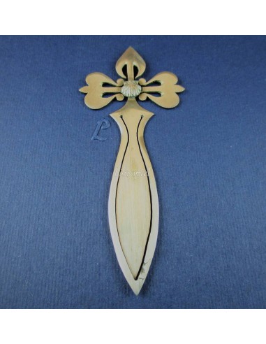 Marcapáginas de plata 916, 8,5 cm., Cruz de Santiago