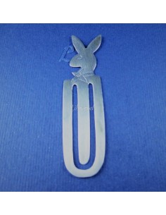 Marcapáginas de plata 925, 5,5 cm., Emblema Playboy