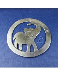 Marcapáginas de plata 925, 4,5 cm., Elefante