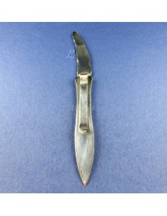 Marcapáginas de plata 925, 10 cm., Pluma