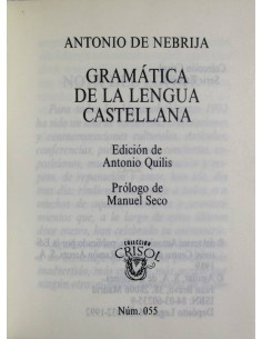 Gramática de la lengua castellana